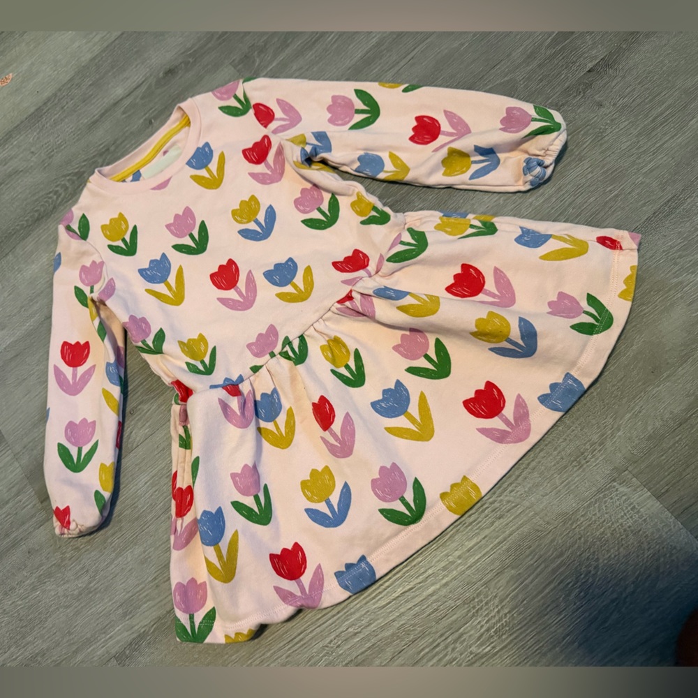 Mini Boden Pink Dress with Floral Accents